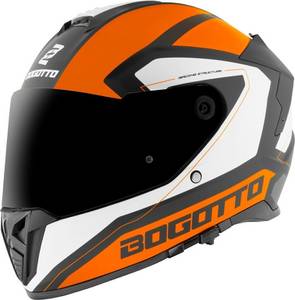 Bogotto Motowear Bogotto FF122 BGT Orange/Weiß Integralhelm