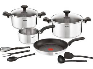  TEFAL C973SB Comfort Max 11-tlg. Kochgeschirr-Set Edelstahl 