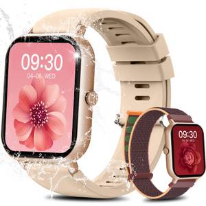 Yuede Smartwatch, Fitness Tracker uhr mit Anruffunktion für Damen und Herren Smartwatch (Quadratischer 1,85''-Voll-Touch-Farbdisplay Zoll Zoll) Gesundheits-Smartwatch mit Blutsauerstoff, Blutdruckmessung, Herzfrequenz, Schlafqualität, Schrittzähler, Atemt 