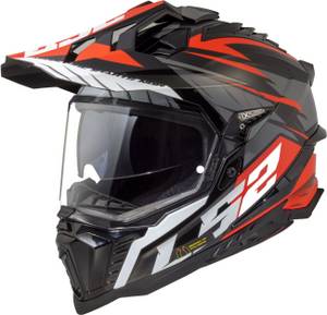 LS2 Helmets LS2 MX701 Explorer Spire black/red Crosshelm