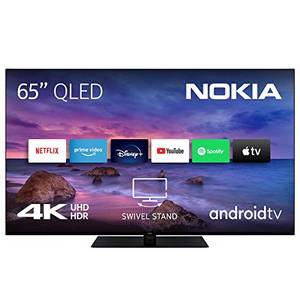  Nokia Smart TV - 65 Zoll Fernseher (164cm) Android TV (QLED, 4K UHD, WLAN, HDR, Triple Tuner DVB-C/S2/T2, Netflix, YouTube, Prime Video, Disney+) 