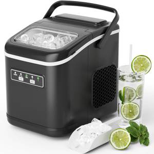 TLGREEN Eiswürfelmaschine Eiswürfelbereiter,9 Eiswürfel in 6 Minuten, 12kg/24h,2 Eiswürfel-Größen 