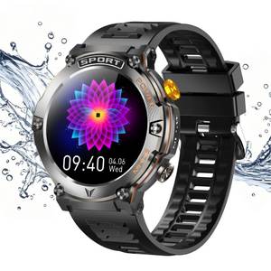 BRAIDOL Smartwatch Fitness Tracker Uhr für Damen Herren mit Telefonfunktion Smartwatch (5 cm/1,43 Zoll extra großem HD-Touchscreen Zoll) Fitness Smart Watch, IP68 wasserdicht Sportuhr für iOS/Android, Fitnessuhr, mit Kompass, 100+ Sportmodi, Herzfrequenz, 
