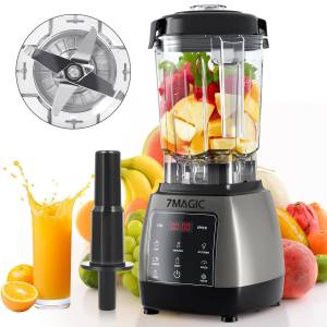 7Magic Smoothie-Maker Touchscreen Standmixer, 9 Gang, Auto Programm, 2000,00 W, Multifunktionsmixer für Smoothie, Sauce, Eiscreme, Schleifen 