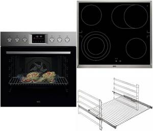 Aeg FHHS24M11 Herdset bestehend aus OU5PE40SM+HE604070XB+TR1LV edelstahl/cleansteel + edelstahl / A++ 