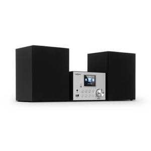 Oneconcept Streamo Stereoanlage mit Internetradio WLAN DAB+ UKW CD-Player BT schwarz... Silber Mini-Anlage