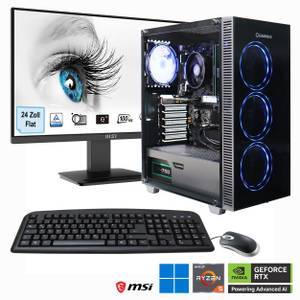 GameMax MegaDeal Gaming-PC-Set Draco XD PC-Komplettsystem (24