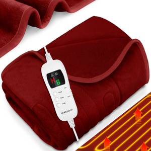 Kesser ® Heizdecke aus Plüsch TÜV SÜD GS geprüft   elektrische Wärmedecke mit Timer Abschaltautomatik   Kuscheldecke    9 Temperaturstufen   waschbar bis 40°C   Digitalanzeige... Bordeaux, 180 x 130 cm 