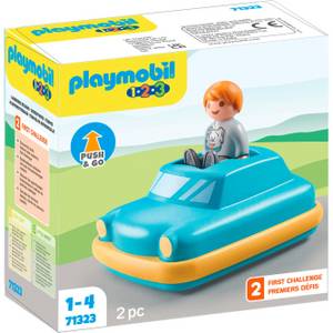 Playmobil 71323 1.2.3 Push & Go Car, Konstruktionsspielzeug 