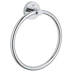  GROHE Essentials - Handtuchring (Material: Metall, verdeckte Befestigung, zum bohren oder kleben), chrom, 40365001, Small 