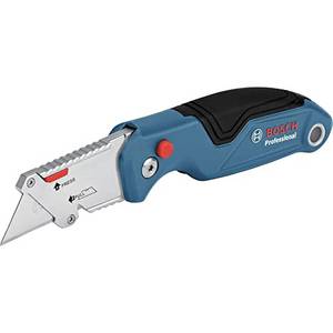  Bosch Professional Universal Klappmesser mit Klingenfach im Metall-Griff (inkl. 2 Ersatzklingen, in Blister) - Amazon Exclusive 