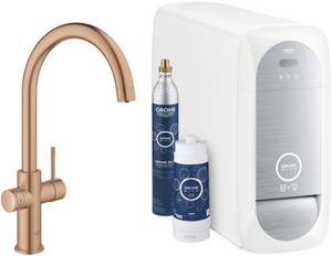 Grohe Blue Home Duo Starter-Kit C-Auslauf warm sunset gebürstet  (31455DL1) Hochdruck