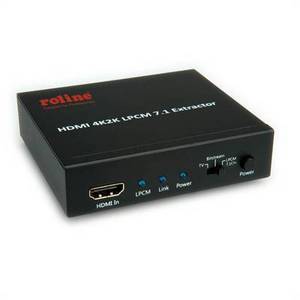 Roline 14.01.3442 HDMI Extender Set Schwarz HDMI Audio Extractor