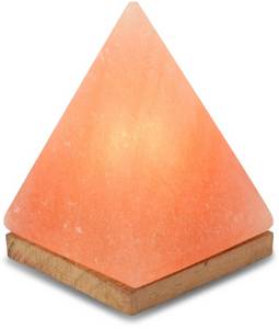 HIMALAYA SALT DREAMS Salzkristall-Tischlampe »Pyramide«, E14, 1 St., Warmweiß, Handgefertigt aus Salzkristall - jeder Stein ein Unikat, H: ca. 17,5 cm 