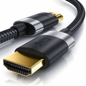 Primewire - 3m High Speed 8K HDMI Kabel 2.1 Ethernet ARC 3D 4K Ultra HD 7680x4320 @ 120 Hz PS4 360 TV OLED PC Laptop Beamer Monitor - Schwarz/Silber 