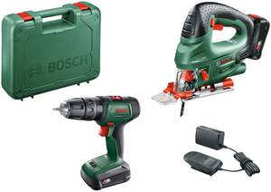 BOSCH HOME & GARDEN Elektrowerkzeug-Set UniversalImpact 18V + PST18LI, inkl. 2 Akkus 2,0 Ah/18V und Ladegerät 