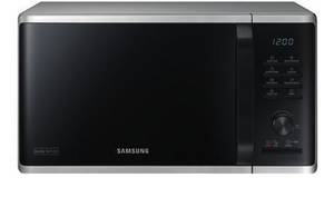 Samsung MS23K3515AS/EG Mikrowelle 800 W Größe: mittel 6 Stufen Dampfgaren (Silber) Solo-Mikrowelle