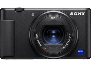  SONY ZV-1A I Premium Kompaktkamera Schwarz, 2.7x opt. Zoom, Xtra Fine Selfie-Touchdisplay, WLAN 