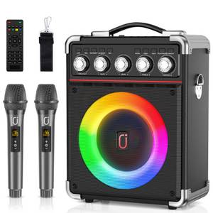 JYX Bluetooth Party-Lautsprecher Karaoke-Maschine mit 2PCS 