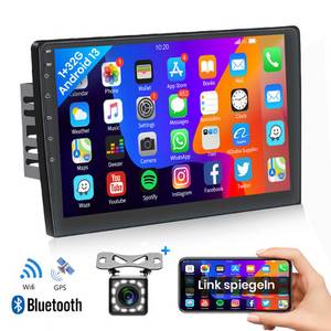 Hikity Android 13.0 10.1'' HD 1080P 2 Din GPS Autoradio 2+32G Autoradio (GPS, WIFI, BLUETOOTH, FM, Suppport Rear Camera, Mirro link) 