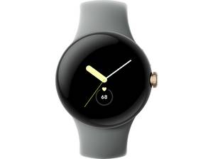  GOOGLE Pixel Watch LTE Smartwatch Edelstahl Fluorelastomer mit Soft-Touch-Beschichtung, Kleines Armband für Handgelenke 130–175 mm Umfang, Großes 165–210 Champagne Gold/Hazel 