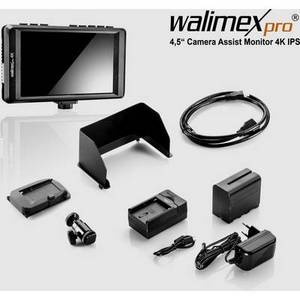 Walimex Pro 22030 Videomonitor für DSLRs 11.4 cm 4.5 Zoll HDMI®, Kopfhörer (3.5 mm Klinke) 