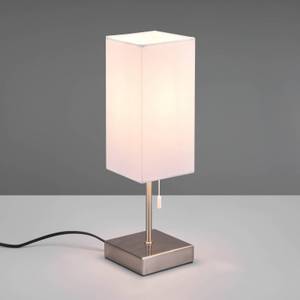 Reality Leuchten Tischleuchte Ole mit USB-Anschluss, weiß/nickel 