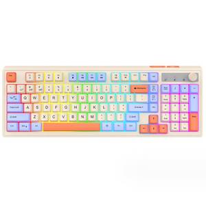 TAMEY Mechanische Dualmodus-Bluetooth-Tastatur,beleuchtete Gaming-Tastatur Gaming-Tastatur (Bluetooth + 2,4G drahtlose Verbindung) 