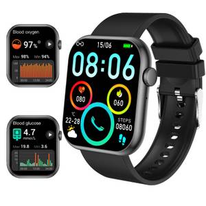 LQWELL Smartwatch Sportuhr für Damen Herren Smartwatch (5.08 cm/2.0 Zoll Full-Touch Zoll) IP68 Wasserdichte Fitnessuhr, mit Herzfrequenzmesser, Schlafmonitor, Schrittzähler, mit Bluetooth-Anrufen für iOS Android 