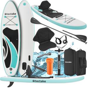 Tectake ® Stand-Up Paddle Board, 2in1, aus Drop-Stitch Material, Belastbarkeit 200 kg, 288 x 77 x 22,5 cm 