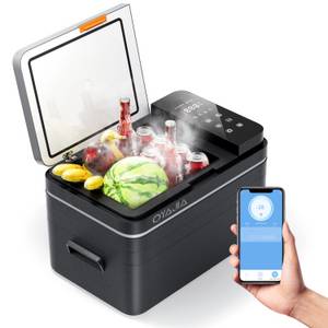 Oyajia Thermobehälter Kompressor Kühlbox 31-55 Liter mit APP-Steuerung, 12/24V und 110-240 V, (für Auto, Lkw, Reisemobil, Camping), Mini Kühlschrank kalt & warm - Kompressorkühlbox Steckdose 