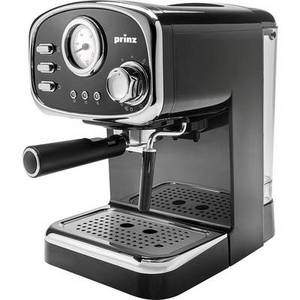 Prinz PZ-EM1 Espressomaschine mit Siebträger Schwarz, Chrom 1100W 