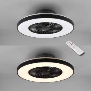 Reality Leuchten LED Deckenleuchte »Halmstad Deckenventilator« LED-Board 1 Stk. Neutralweiß Deckenlampe, Ventilator, Fernbedienung, Ventilator getrennt schaltbar 