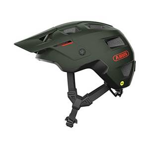  ABUS MTB-Helm MoDrop MIPS - robuster Fahrradhelm mit Aufprallschutz für Mountainbiker - individuelle Passform - Unisex - Dunkelgrün, Größe M, M (54-58 cm) 