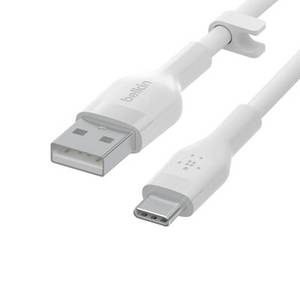 Belkin Flex USB-A/ USB-C Silikon Kabel 2m weiß CAB008BT2MWH 