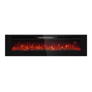Klarstein Galeras 178 Elektrischer Wandkamin 1800W LED Schwarz 178 x 47 x 13 cm 