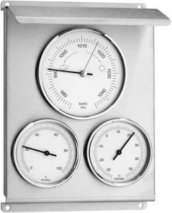 Tfa Dostmann Domatic Außenwetterstation 20.2010.60 Edelstahl Analog-Wetterstation