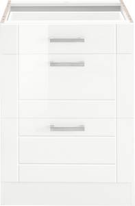 Held MÖbel Auszugsunterschrank Tinnum, 60 cm breit, MDF-Fronten, Metallgriff, 1 Schubkasten, 2 Auszüge 