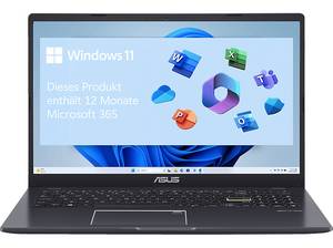  ASUS Vivobook Go E510KA-EJ225WS, Notebook mit 15,6 Zoll Display, Intel® Celeron® Prozessor, 4 GB RAM, 128 eMMC, UHD Graphics, Peacock Blue 