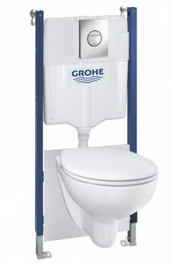 Grohe Wand-WC Komplettset Solido Compact 1,13 m Bauhöhe, 5-in-1 Set 