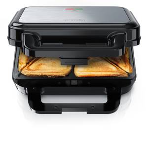 Arendo Sandwichmaker Sandwich Maker, Temperaturkontrolle, Cool Touch Griffe, Anti-Rutsch-, 900 W, Füße, Antihaftbeschichtung, Kabelaufwicklung, BPA-frei & PFOA-frei 