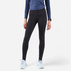 Kiprun Lauftights lang Damen - Run 500 Warm schwarz 