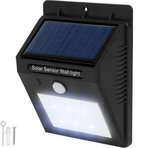 Tectake LED Solar Leuchten 100l schwarz (6 Stk.) Solarleuchte