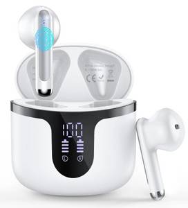 ZEUOPQ Kopfhörer Kabellos Bluetooth TWS5.3 Digitaler Bildschirm Hi-Fi Stereo In-Ear-Kopfhörer (IPX7, ENC-Mikrofon, One-Touch-Reset, bis 10 m Reichweite) 