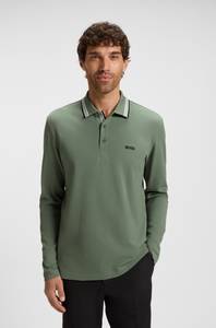 Boss Green Langarm-Poloshirt 