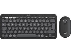  LOGITECH Pebble 2 Combo, Tastatur & Maus Set, Kabellos, Graphite 