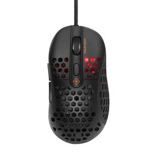 Deltaco GAMING DM420 Ultraleichte Gaming-Maus Mouse (RGB, Bis zu 6400 DPI, 6 Tasten, 1,8 m geflochtenes Kabel, Sensor: PMW 6400,1000Hz) 