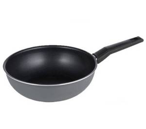 Tefal Wok » Jamie Oliver H90 Induktion Wokpfanne 30 cm - 3tlg. HARD ANODISED«, robustes Aluminium/Edelstahl (Bratpfanne, Pfannenset zum Kochen, rutschfester Silikon Griff, Inkl. Pfannenwender und Kork Untersetzer), Induktionsgeeignet, antihaftbeschic 