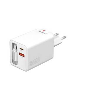 4smarts Ladegerät GaN Flex Jojo 65W 2 USB-C+1 USB-A, weiß, PD-kompatibel 