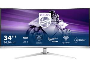  PHILIPS Evnia 7000 34 Zoll WQHD Gaming Monitor (2,5 ms Reaktionszeit, 165 Hz) 